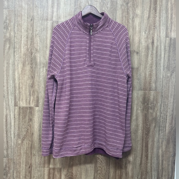 Tommy Bahama Flip Breaker Reversible Half Zip in Sugar Plumb - Picture 3 of 9